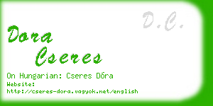 dora cseres business card